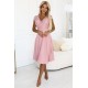 381-6 Елегантна рокля от шифон в розово