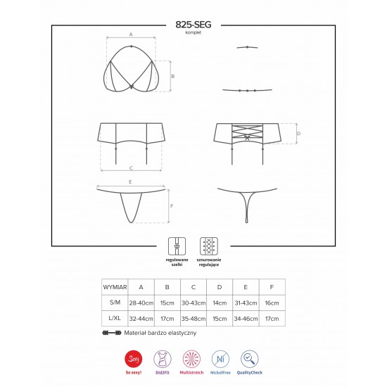 Секси комплект от три части 825-SEG-6