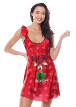 Секси нощница Koszulka-Aster-Red-Red Секси нощница Koszulka-Aster-Red-Red