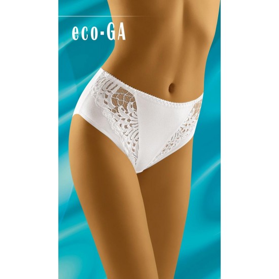 Бикини с висока талия в бяло Eco Ga