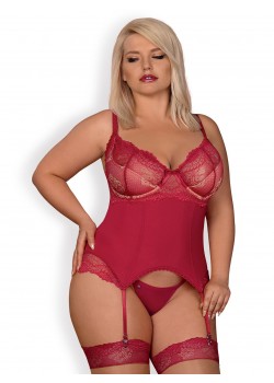 Корсет в комплект с прашки Gorset-Rosalyne-stringi-GRATIS-Czerwony Корсет в комплект с прашки Gorset-Rosalyne-stringi-GRATIS-Czerwony