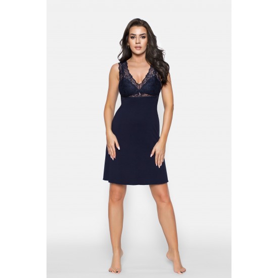 Нощница Koszulka-Larisa-Granatowa-usztywniane-miseczki-Granatowy Нощница Koszulka-Larisa-Granatowa-usztywniane-miseczki-Granatowy