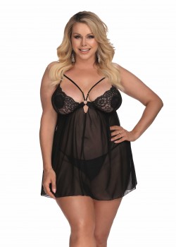 Секси нощница Koszulka-Skylee-Czarny Секси нощница Koszulka-Skylee-Czarny