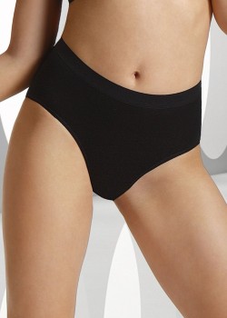 Бикини с висока талия в черен цвят Stefanie