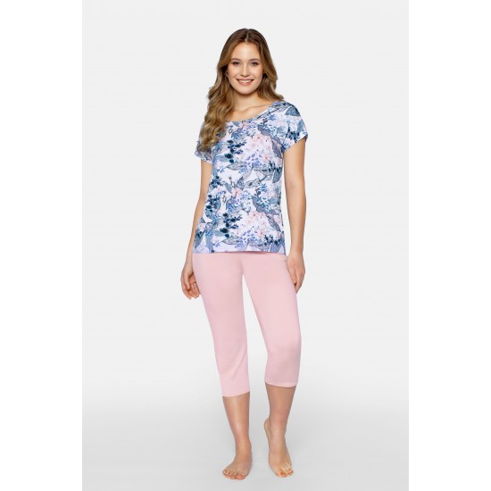 Дамска пижама Piama-Primavera-Niebiesko-Rowy