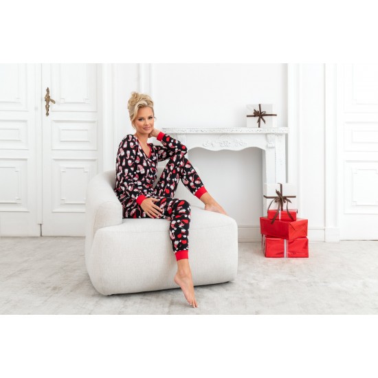 Дамска пижама Piama-Santi-Long-Black-Black Дамска пижама Piama-Santi-Long-Black-Black