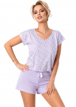 Дамска пижама Piama-Fiorella-Shorts-Liliowy Дамска пижама Piama-Fiorella-Shorts-Liliowy