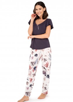 Дамска пижама Piama-Missy-Fioletowo-Ecru Дамска пижама Piama-Missy-Fioletowo-Ecru