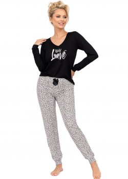Дамска пижама Piama-Pantera-Long-Black-Black Дамска пижама Piama-Pantera-Long-Black-Black