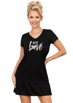 Нощница Koszula-Pantera-Black-Black Нощница Koszula-Pantera-Black-Black