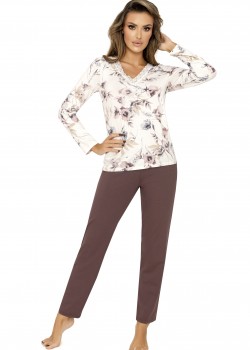 Дамска пижама Piama-Belinda-Long-Ecru-Ecru Дамска пижама Piama-Belinda-Long-Ecru-Ecru
