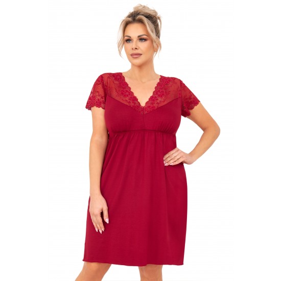 Нощница Koszula-nocna-Livia-Plus-Burgundowa-Bordowy
