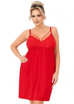 Нощница Koszula-nocna-Sylvia-Plus-Czerwona-Czerwony Нощница Koszula-nocna-Sylvia-Plus-Czerwona-Czerwony