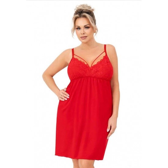 Нощница Koszula-nocna-Sylvia-Plus-Czerwona-Czerwony