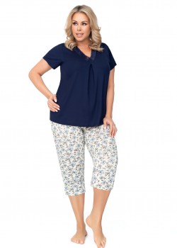 Дамска пижама Piama-Aria-Plus-Dark-Blue-Granatowy Дамска пижама Piama-Aria-Plus-Dark-Blue-Granatowy