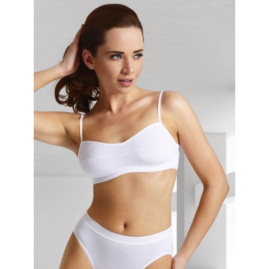 Дамски спортен топ в бял цвят STELLA Дамски спортен топ в бял цвят STELLA