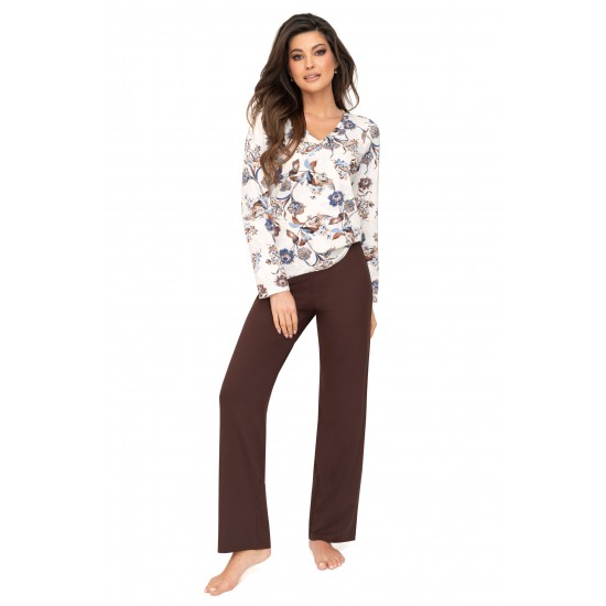 Дамска пижама Piama-Naomi-Long-Brown-Brown Дамска пижама Piama-Naomi-Long-Brown-Brown