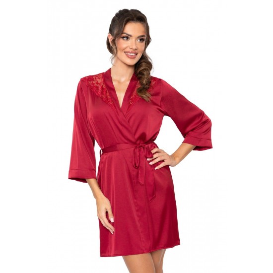 Секси халат Szlafrok-Mari-Bordowy-Bordowy