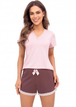 Дамска пижама Piama-Daphne-Short-Rowa-Rowy Дамска пижама Piama-Daphne-Short-Rowa-Rowy
