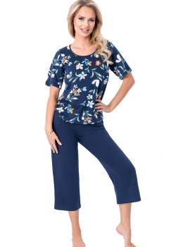Дамска пижама Piama-Caroline-34-Granatowy Дамска пижама Piama-Caroline-34-Granatowy