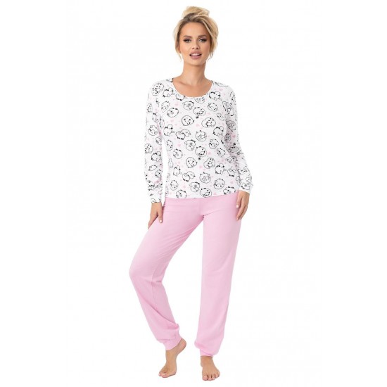 Дамска пижама Piama-Sheep-Long-Rowa-Rowy