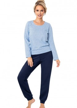 Дамска пижама Piama-Star-Long-Granatowa-Granatowy Дамска пижама Piama-Star-Long-Granatowa-Granatowy