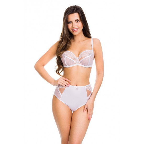 Бикини с висока талия в бял цвят 19057