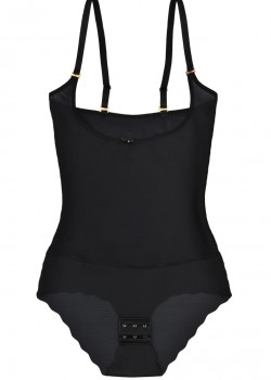 Моделиращо боди с отворен бюст в бежов цвят SENCE 18002