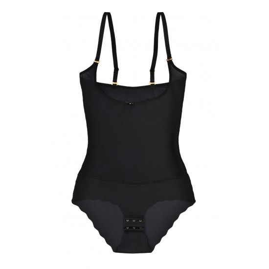 Моделиращо боди с отворен бюст в цвят пудра SENCE 18002