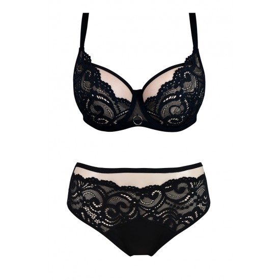 Сутиен с полуподплатени чашки в черен цвят TANGO 01076
