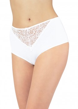 Бикини с висока талия в бял цвят IDA 07022