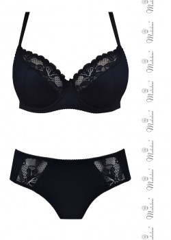 Полуподплатен сутиен в черен цвят DITA 11058