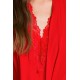 Дамски халат в червен цвят ETNA 12014 