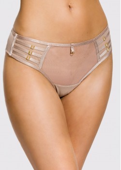 Бразилиани с тюл в бежов цвят NAKED 19064/1