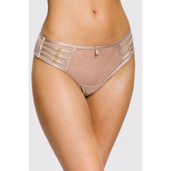 Бразилиани с тюл в бежов цвят NAKED 19064/1