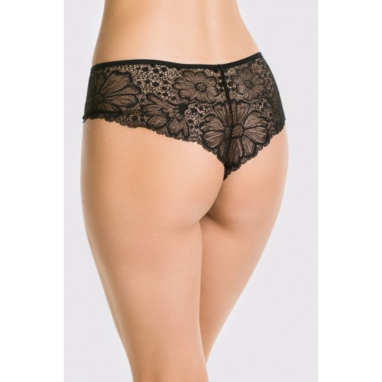 Дантелени бразилиани в черен и бежов цвят JULIA 19167