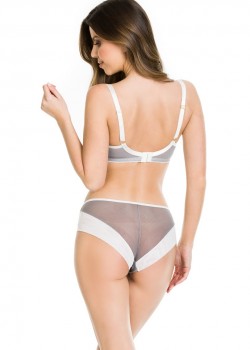 Бикини с тюл в бял и сив цвят IDA 19158 Бикини с тюл в бял и сив цвят IDA 19158