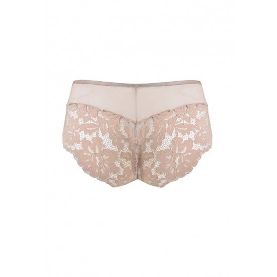 Дамски бикини с дантела в цвят мока JASMIN 19152