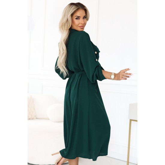 531-7 Рокля тип риза в зелено 531-7 Рокля тип риза в зелено