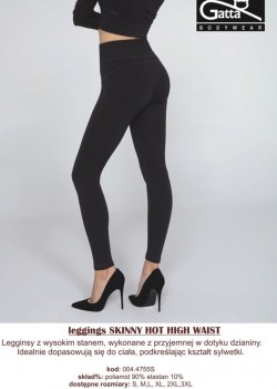 Дамски безшевен клин LEGGINGS SKINNY HOT HIGH WAIST-3XL BLACK Дамски безшевен клин LEGGINGS SKINNY HOT HIGH WAIST-3XL BLACK