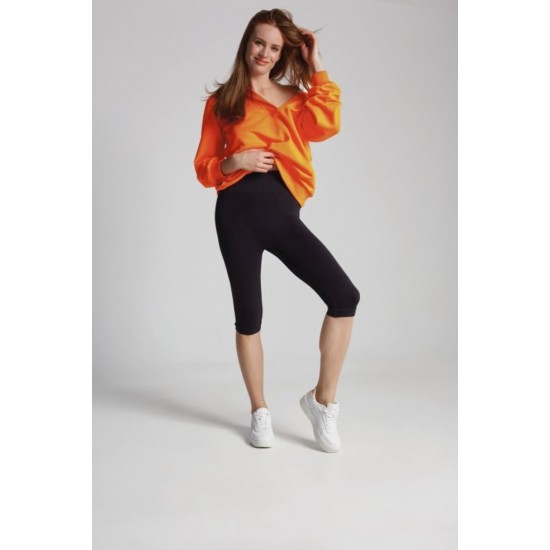 Дамски безшевен клин LEGGINGS MIRELLA MIDI 3/4 BLACK