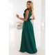 Елегантна дълга рокля в зелен цвят 643-1 Елегантна дълга рокля в зелен цвят 643-1