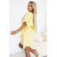 Широка рокля в жълт цвят, модел 287-41