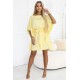 Широка рокля в жълт цвят, модел 287-41