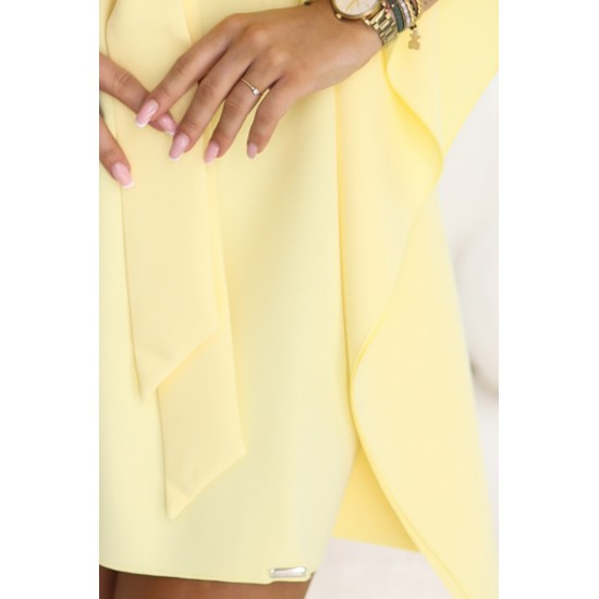 Широка рокля в жълт цвят, модел 287-41