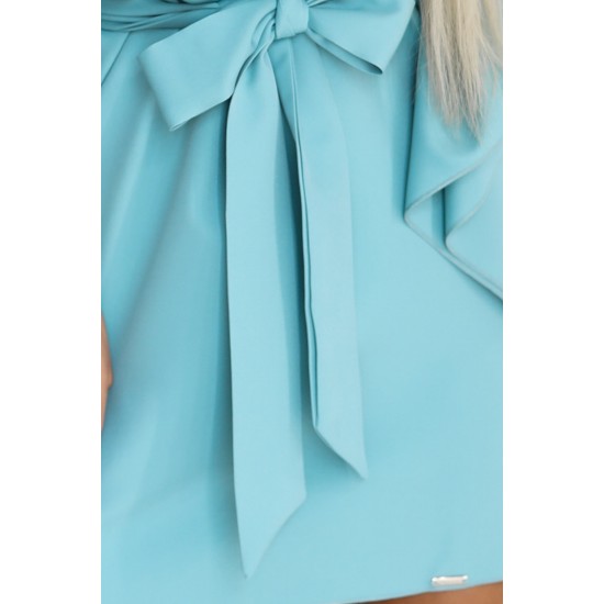 Широка рокля в син цвят, модел 287-40