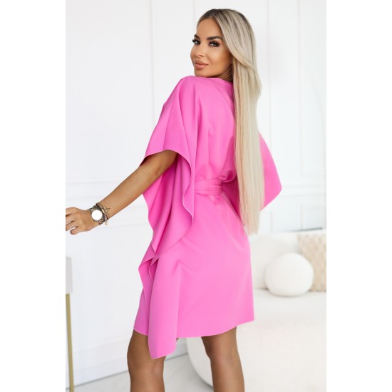 Широка рокля в розов цвят, модел 287-42 Широка рокля в розов цвят, модел 287-42