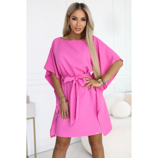 Широка рокля в розов цвят, модел 287-42 Широка рокля в розов цвят, модел 287-42