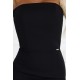 Права черна рокля без ръкави 642-1