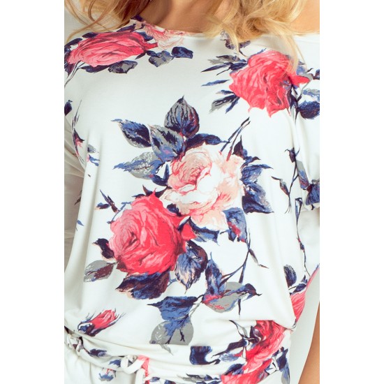 Ежедневна миди рокля с 3/4 ръкави 13-49